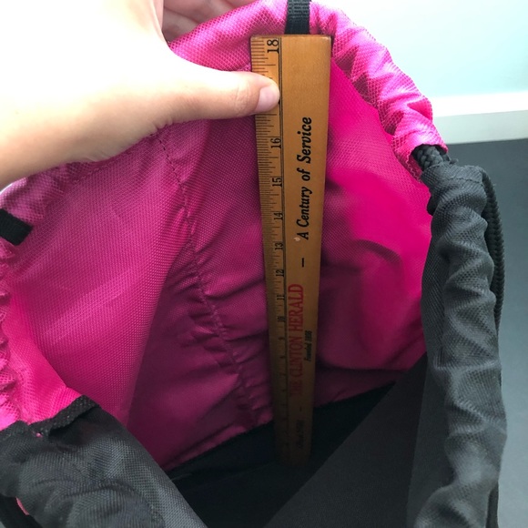 Adidas Drawstring Bag Backpack Pink & Black - Picture 5 of 8
